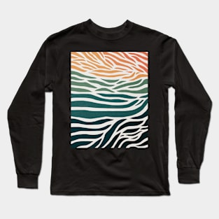 Landscape abstract, Mid century art Long Sleeve T-Shirt